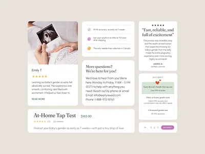 Homepage and product page redesign for Early Reveal components ui uidesign ux uxdesign uxui uxuidesign