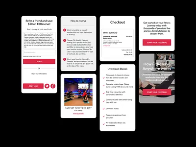 UX/UI design for fitness membership site components fitness fitnessapp ui uidesign ux uxdesign uxui uxuidesign