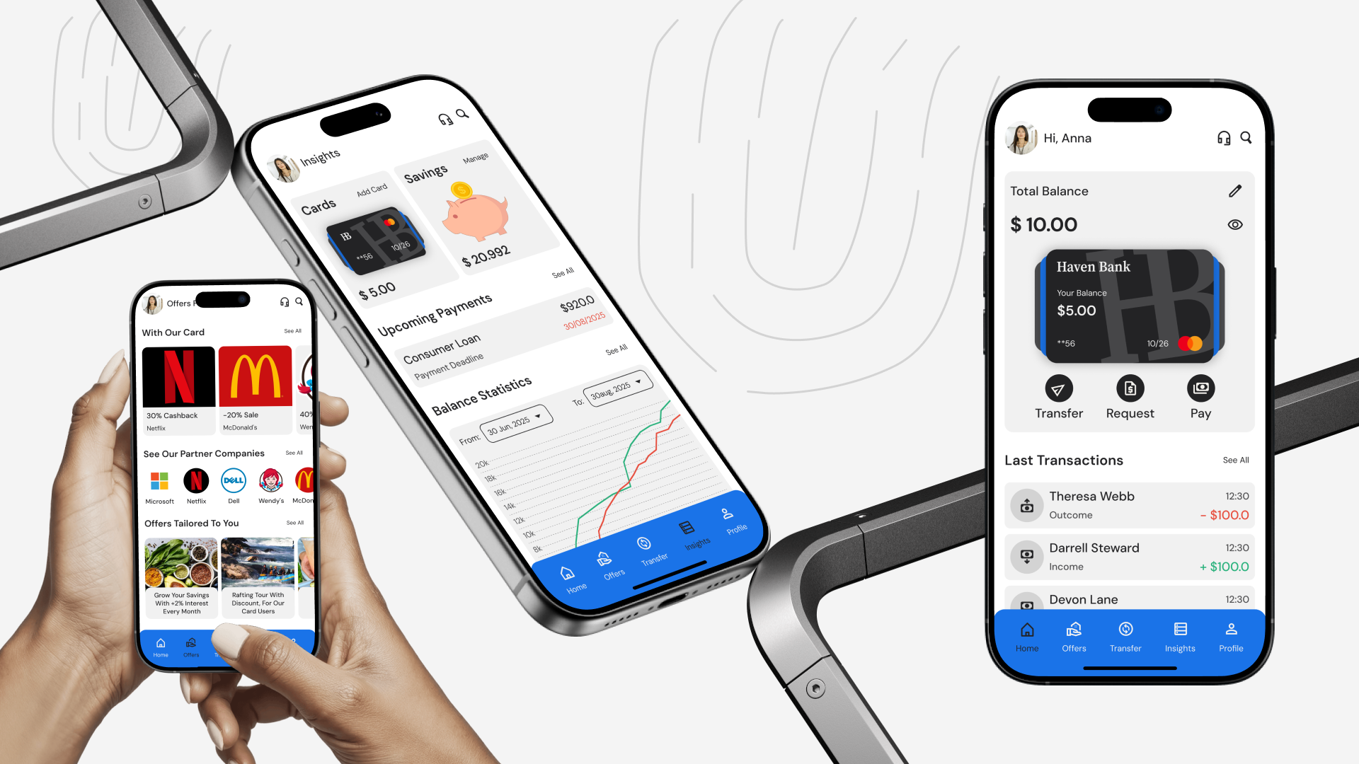 Mobile Banking App app design balance bank app banking cards offers page payments savings ui uiux ux