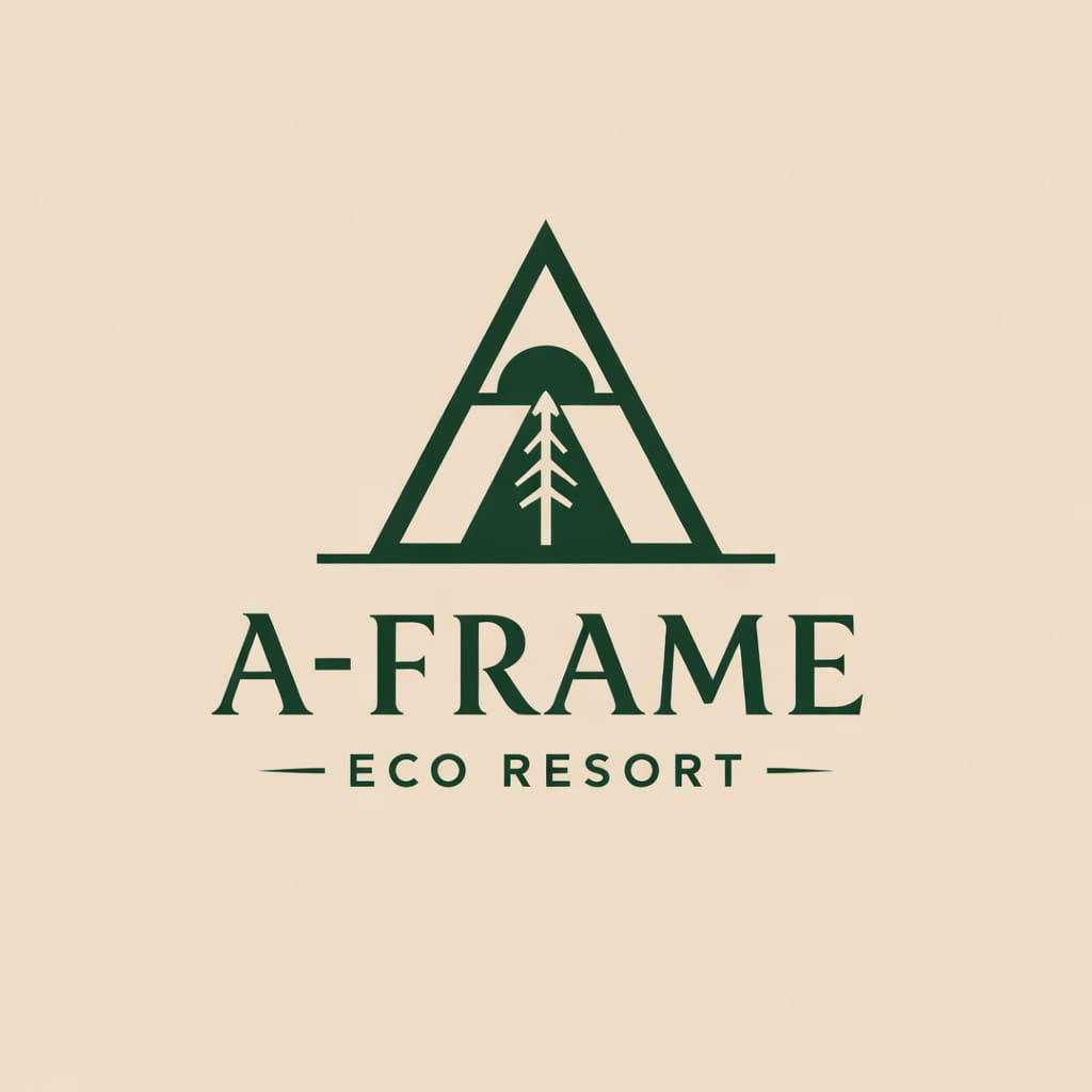 A-FRAME Eco Resort – Minimal Nature Luxury Brand Identity brand identity service business logo design cabin logo company logo design creative logo custom logo design eco resort branding forest logo green logo design hospitality logo hotel logo design luxury branding mfdesignzone minimal logo design modern logo design resort logo design startup branding sustainable branding tourism branding