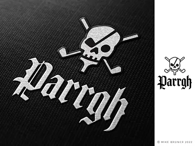 Parrgh Golf_wip golf golf club golf team jolly roger mike bruner design wisely par parrr pirate skull tee
