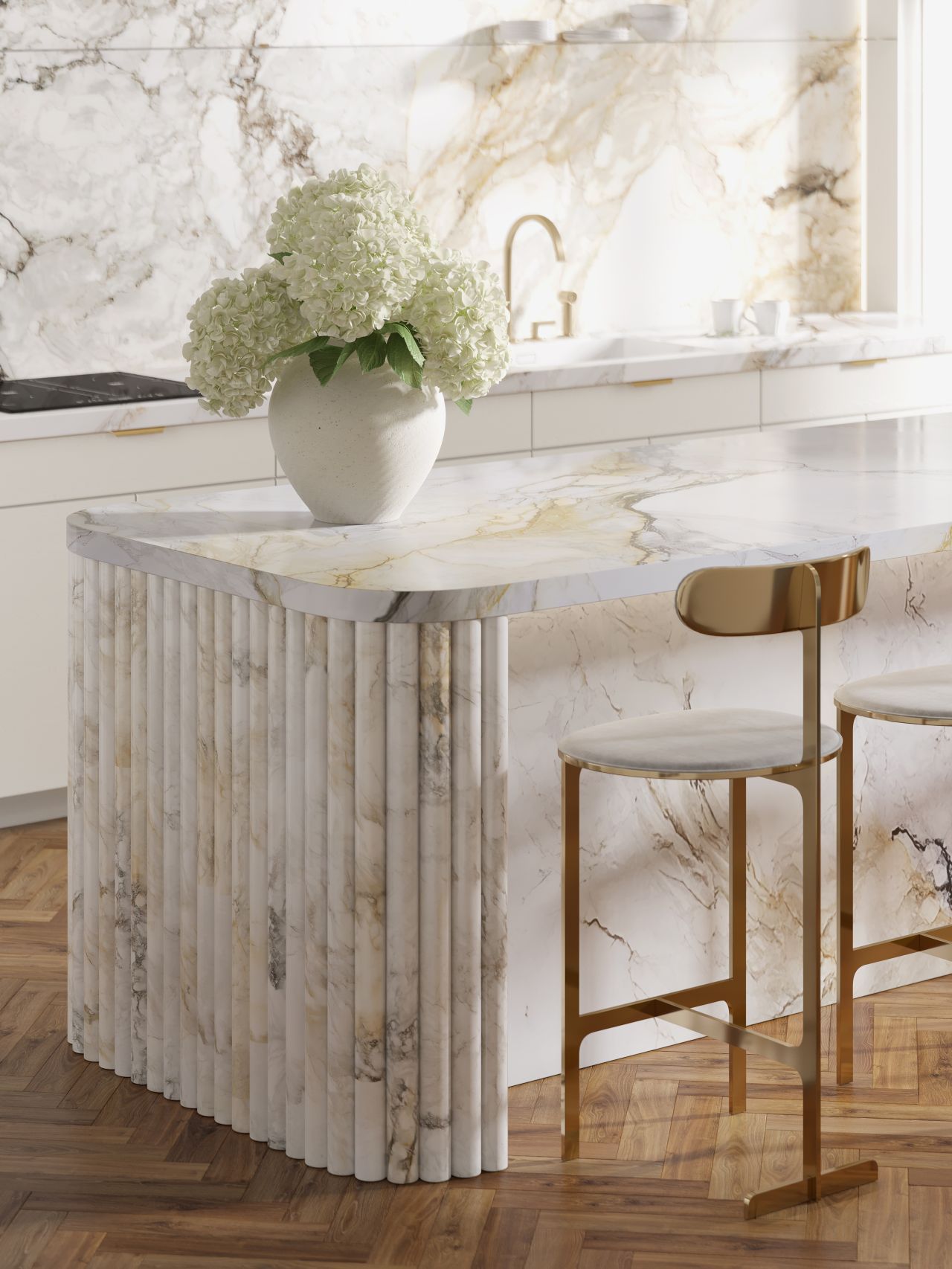 Kitchen render in classic style | US 3d photorealistic render visualization