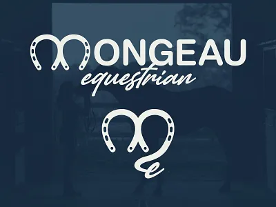 Mongeau Equestrian Logos cowboy horse horseback riding horseshoe rider riding sports western