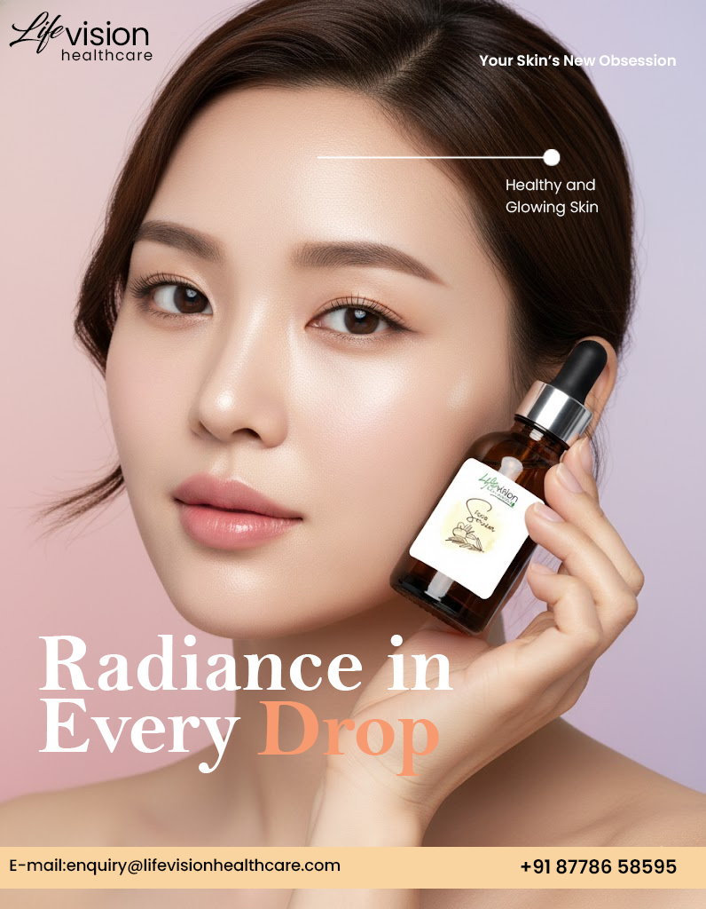 Lifevision Healthcare: Serum Branding & Visuals beautybranding branding cleanlayout cosmeticadvertising design graphic design healthandbeauty healthcare minimalist premiumlook productshowcase serumdesign skincaredesign socialmediadesign softaesthetic typography visualidentity