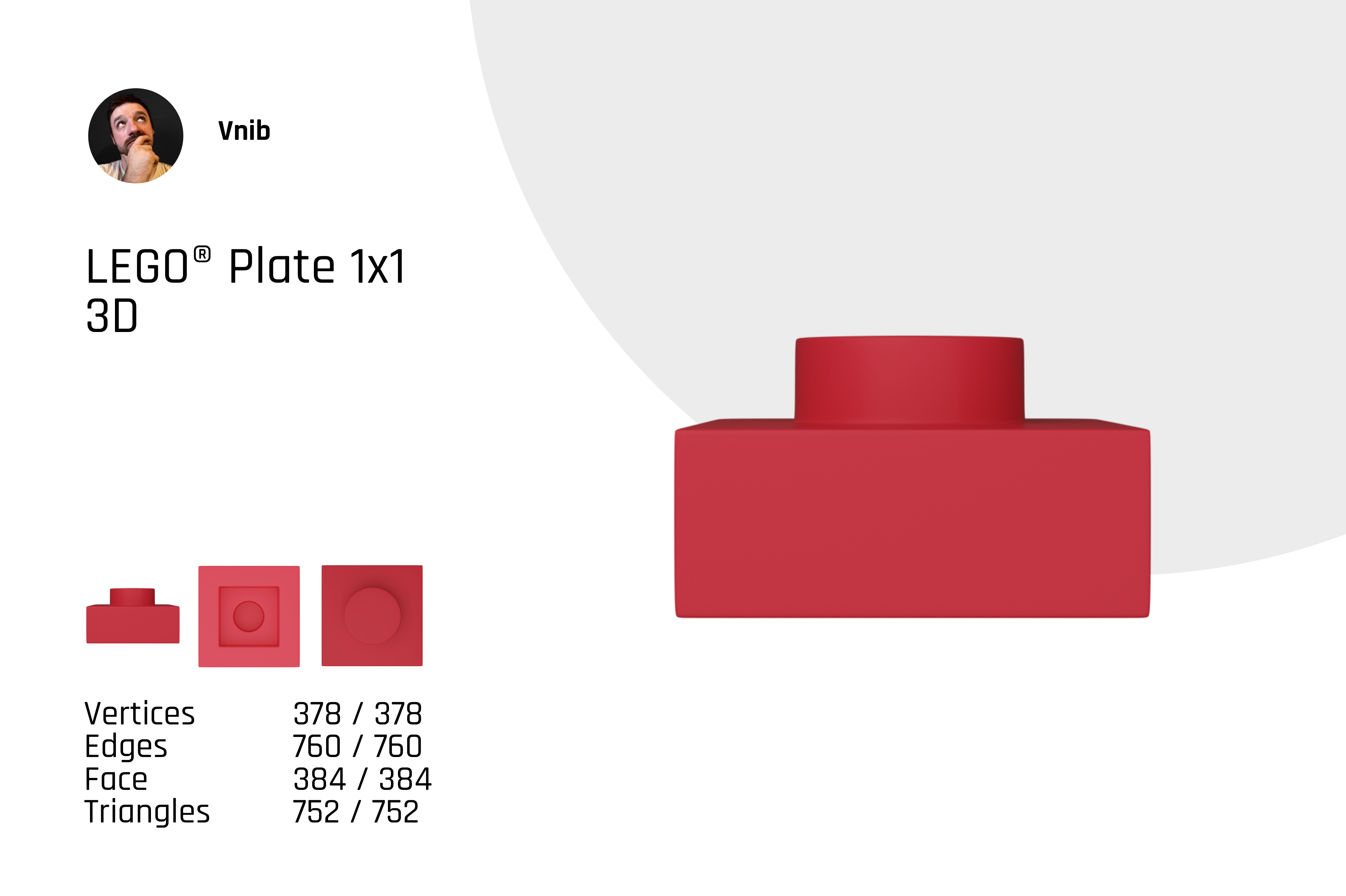 Blender | Lego 3D 1x1 3d blender tuto tutorial youtube