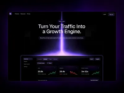 SaaS Platform Landing Page ai platform ai website clean dark design framer futuristic landing page minimal saas landing page startup landing page startup website ui visual design web design