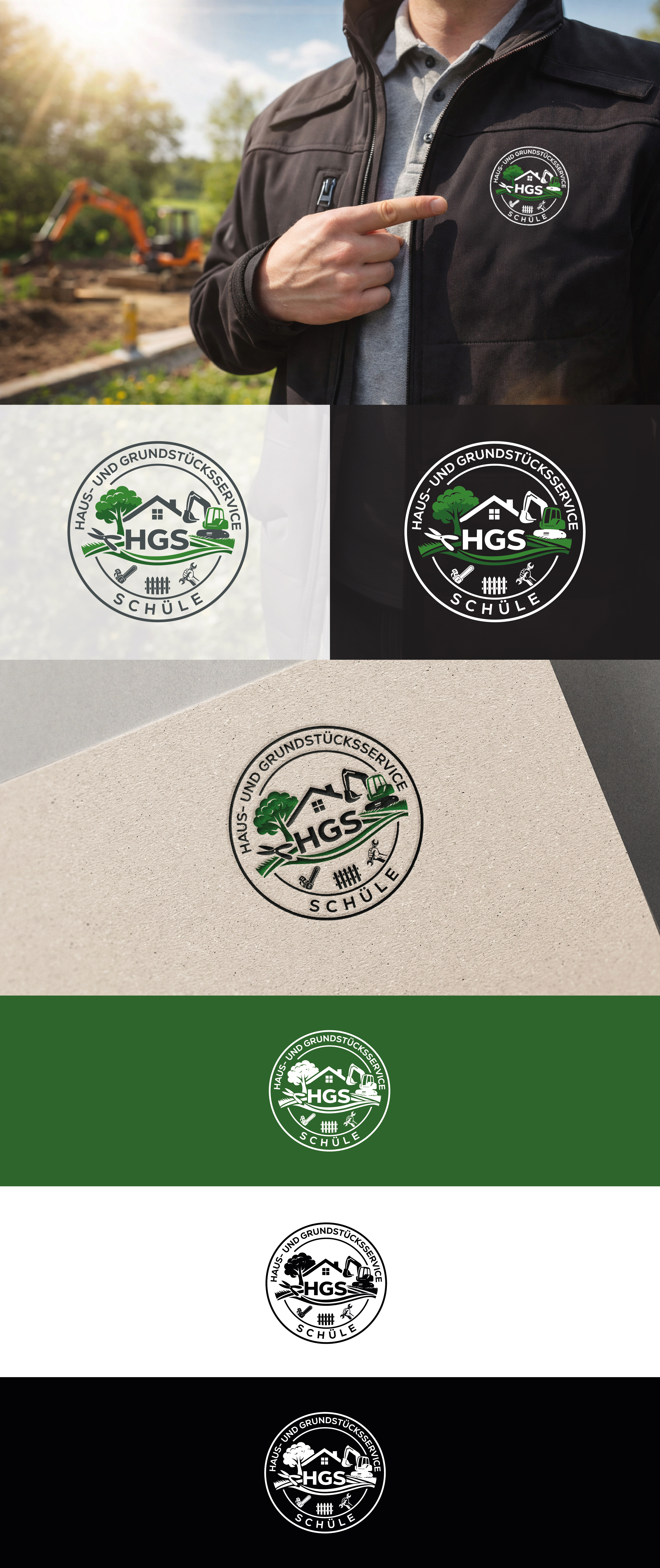 Badge logo for a property & grounds service training program badge circular mark emblem embroidered logo green palette grounds maintenance landscaping logo property services training program vector logo versatile identity