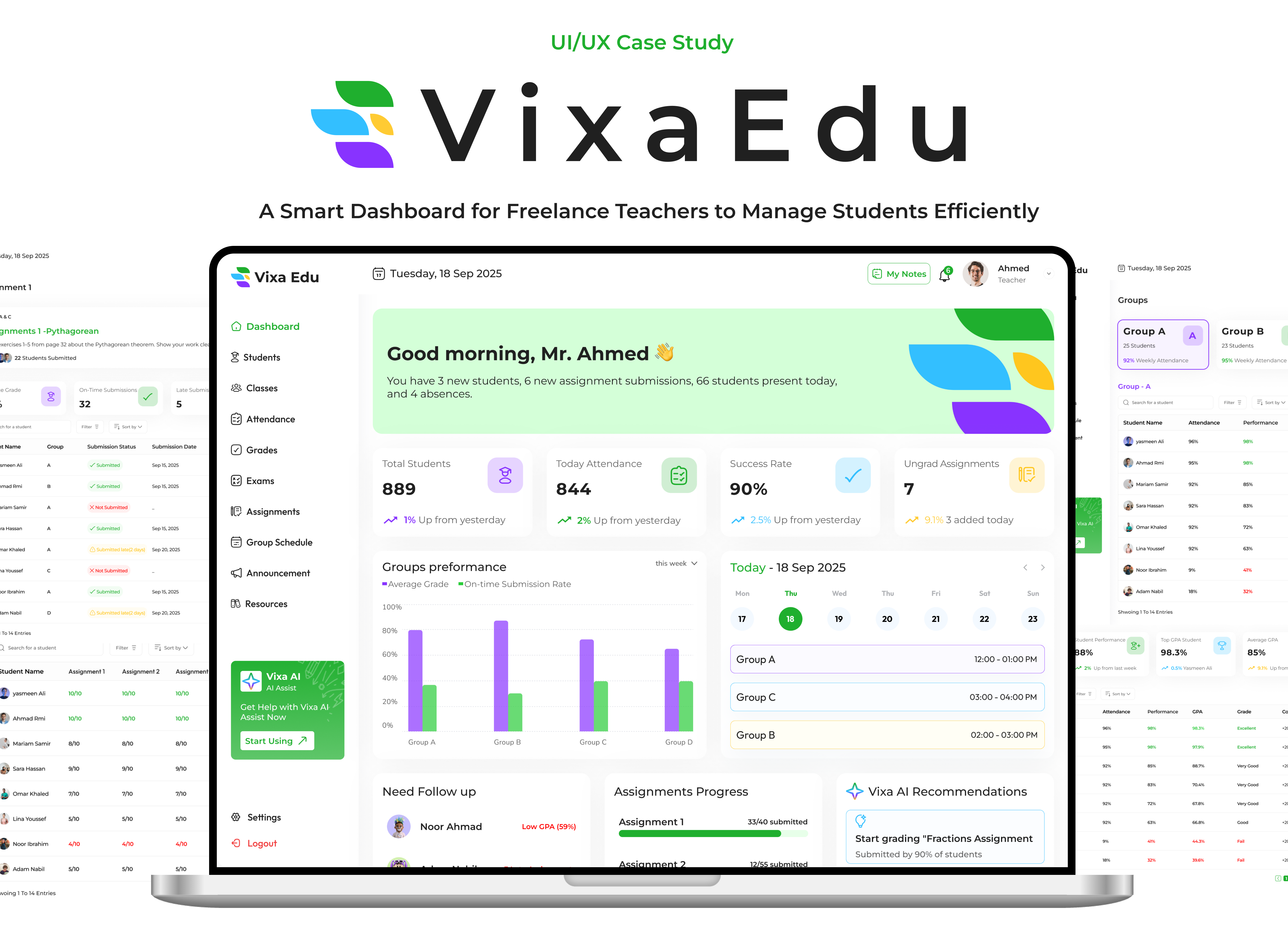 Dashboard For freelancer teachers