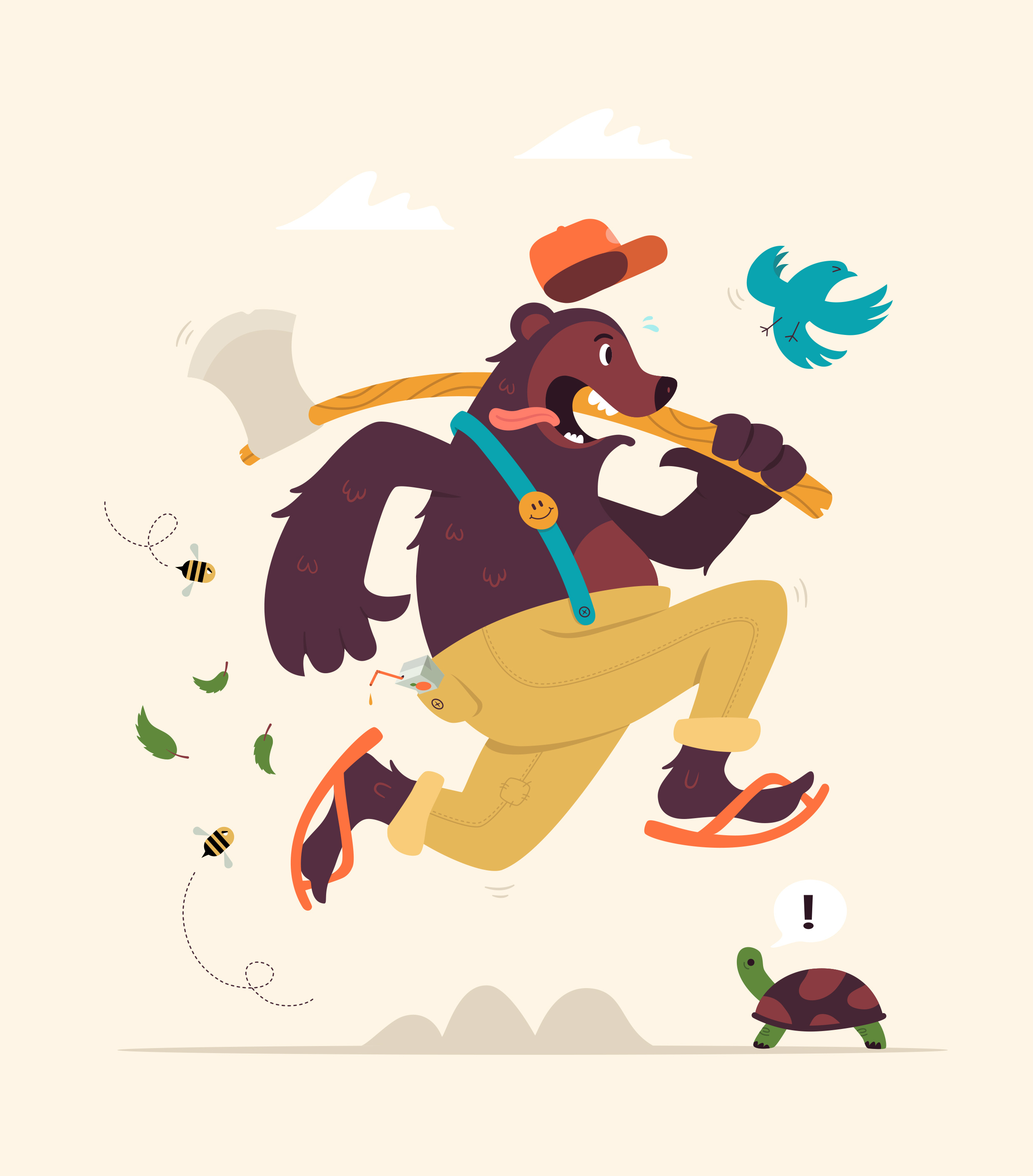 Bear Character Illustration cartoon character design illustration vector