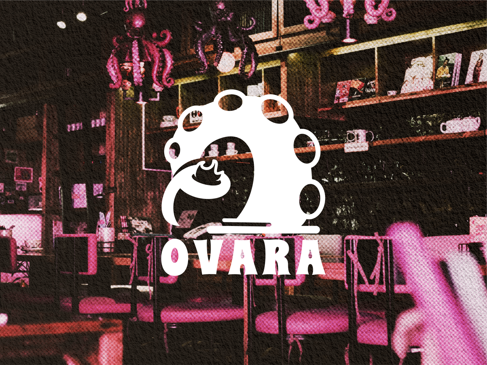 OVARA Logo and Visual Design animal brand branding design fire food graphic design inspiration logo modern octopus restaurant sea trend vector