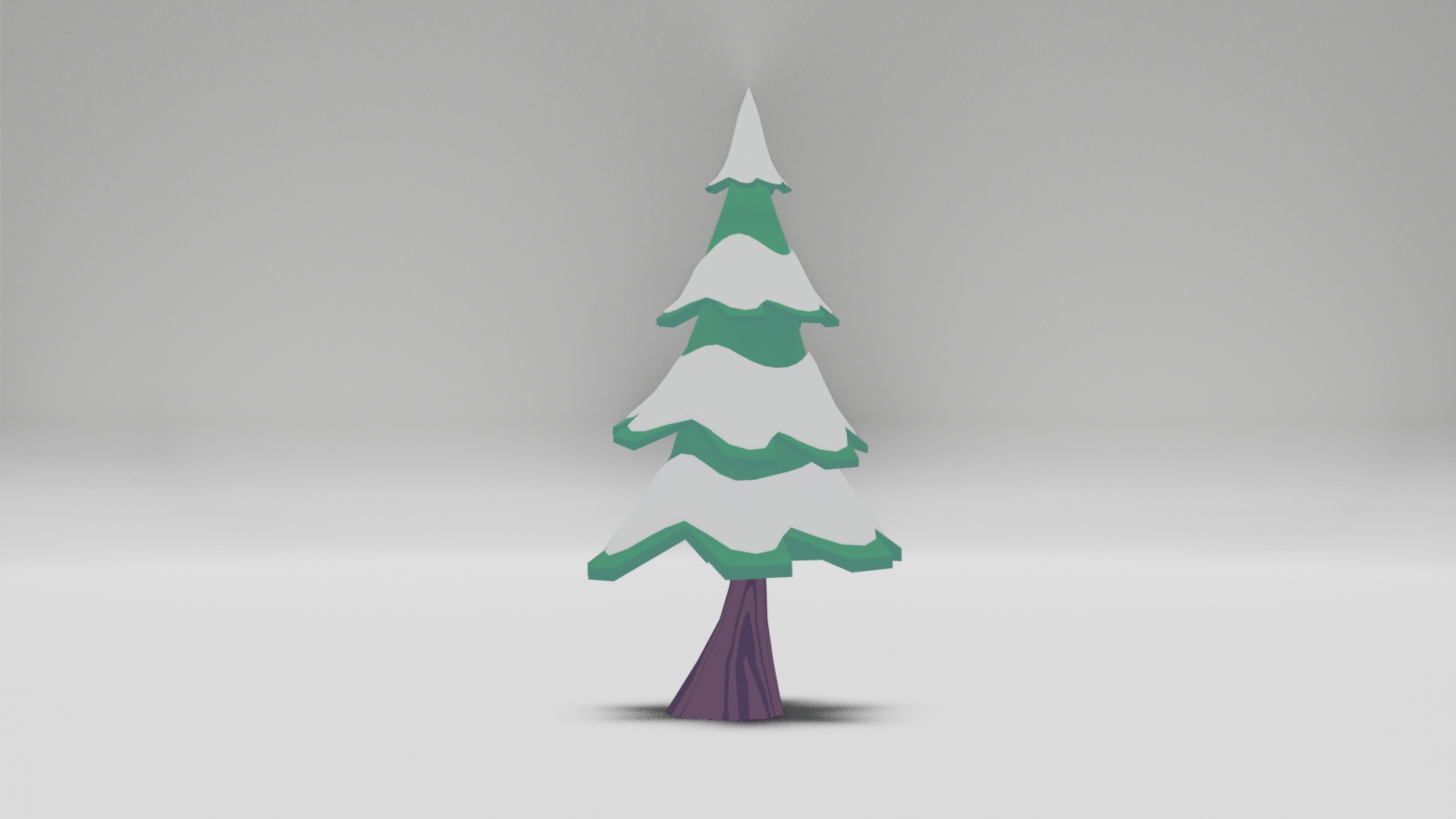 Merge Monastery Wintery Tree 3d graphic design