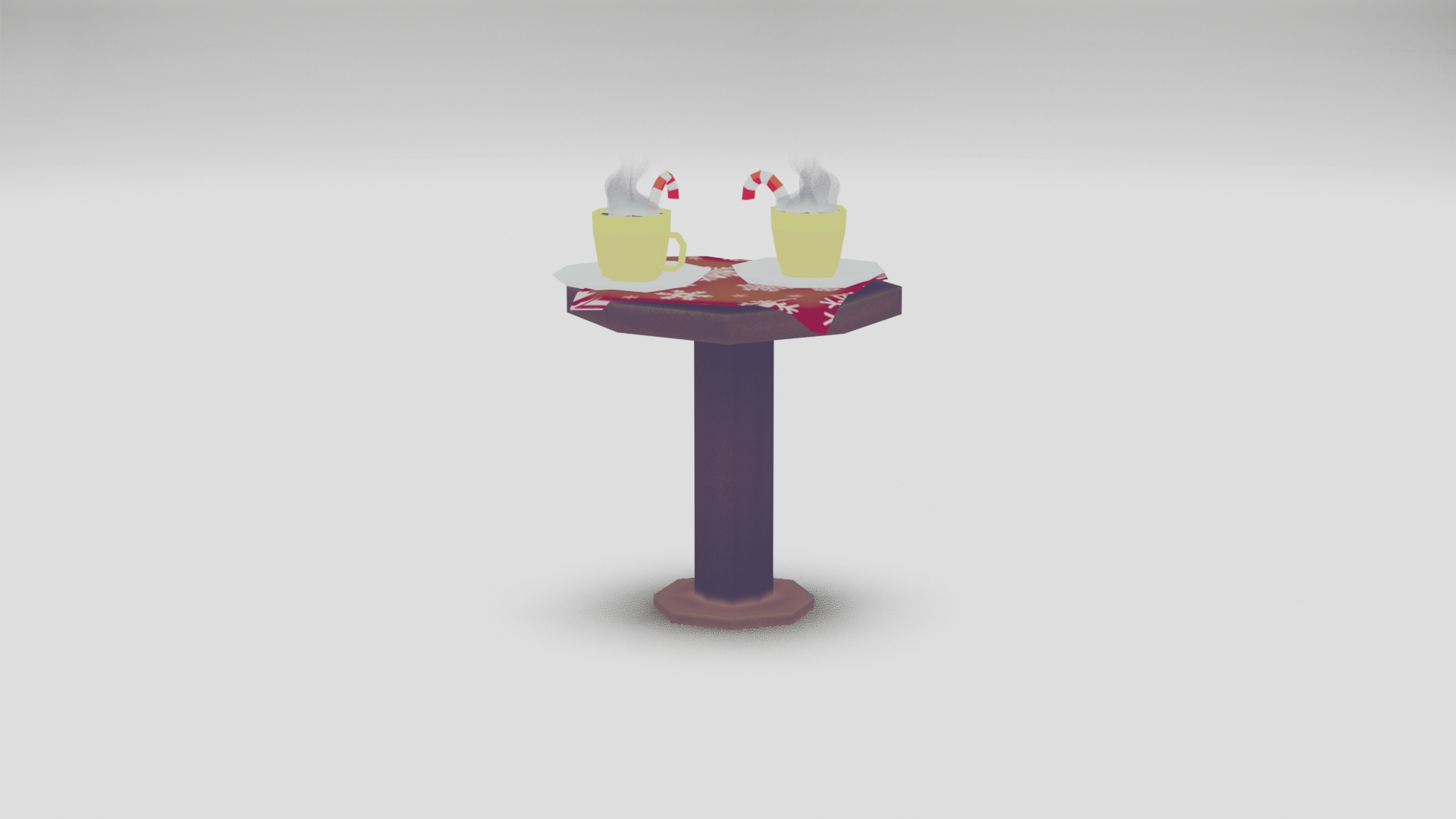 Merge Monastery Hot Chocolate Table 3d graphic design