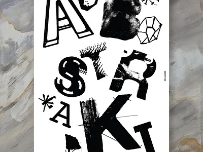 Type poster abstract contemporary creative design font freelance graphic design inspiration modern poster print type typography
