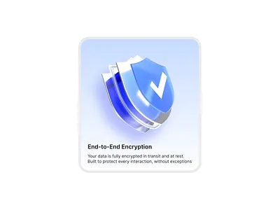 End-to-End Encrypted - Bento UI Card bento card ui bento ui card design design encrypted ui card features design figma figma card ui figma design framer design gradient ui card minimal card ui security ui security ui card ui ui card ui card design website why us card why us design