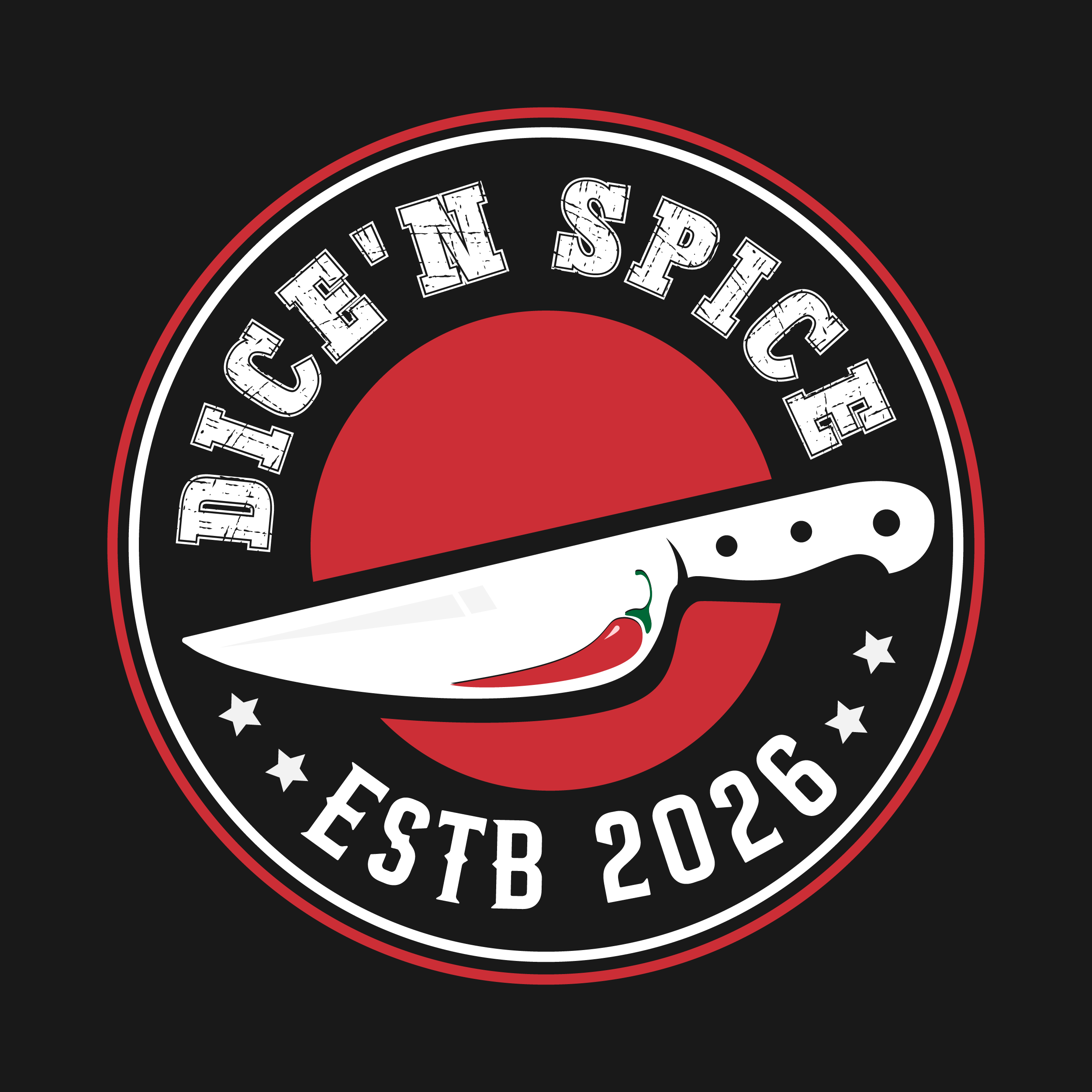 DICE'N SPICE LOGO branding chicken wings design fast food fast food logo graphic design illustration logo packaging typography