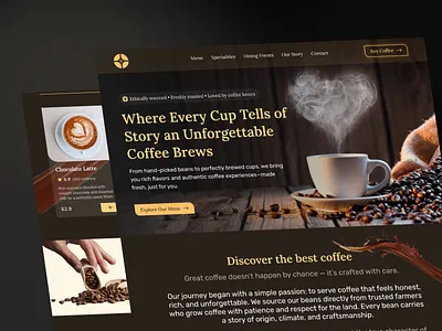 Coffee Shop Website Landing page app design coffee website creative ui dribbble dribbble design ecommarce design landing page landing page design minimal design modern design pwa ui ui design ux ux design web design web ui webapp design website design