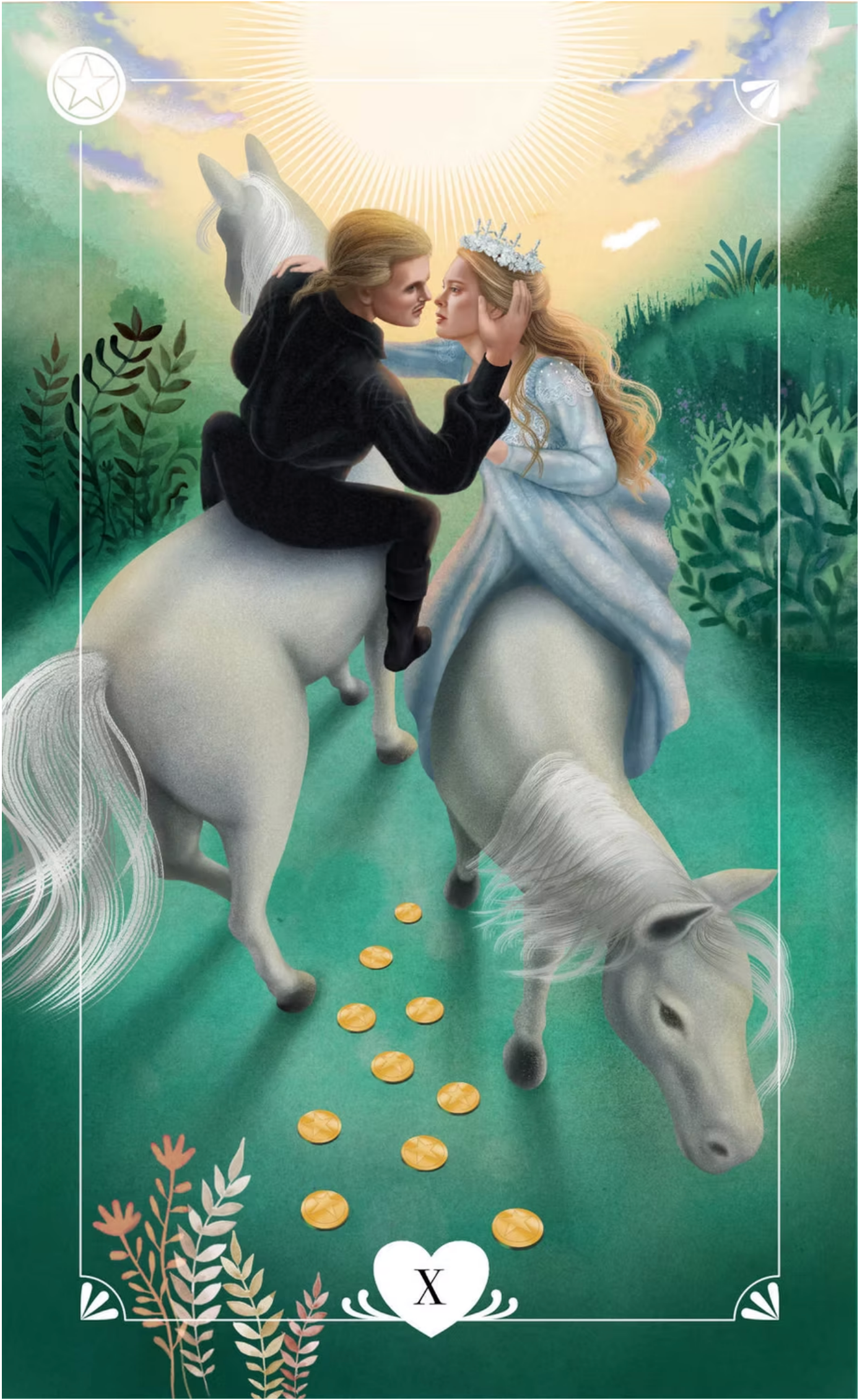 Glenda Sburelin for The Princess Bride Tarot Deck cards conceptual illustration editorial illustration illustration illustrationart illustrationartist illustrationzone illustrator love lovers princess bride tarot tarot deck