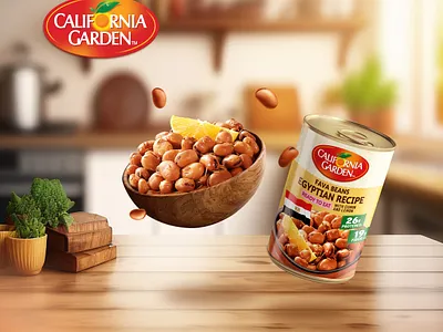 California Garden Fava Beans Egyptian Packaging Design branding design graphic design illustration label design logo packaging