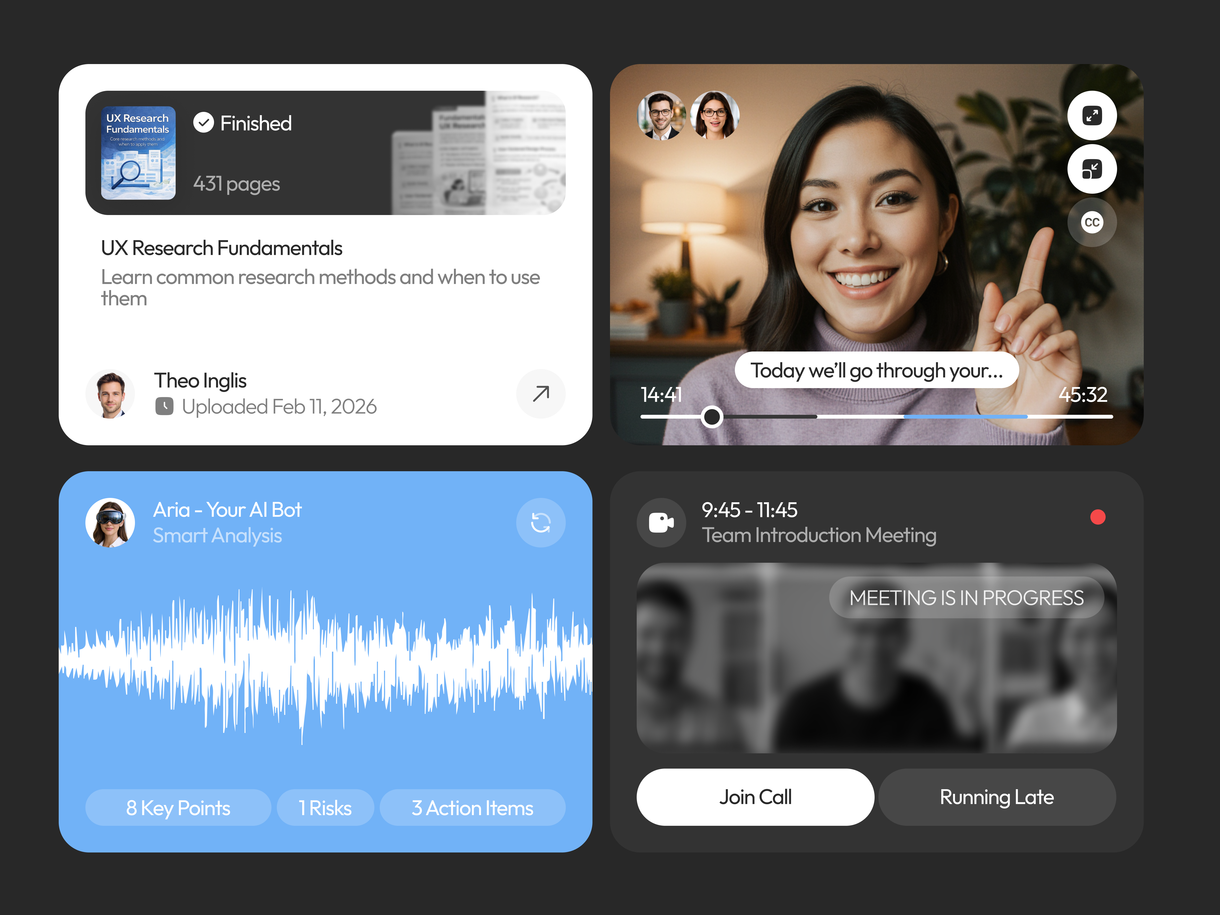 AI Productivity Dashboard — UX/UI Concept