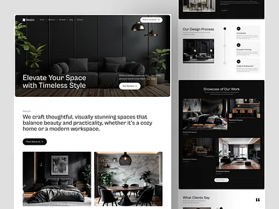 Interior Design Landing Page - Nestio agency website architecture design business website furniture home decor interior interior agency interior architecture interior design interior studio interior website landing page design modern interior ui ux design web design