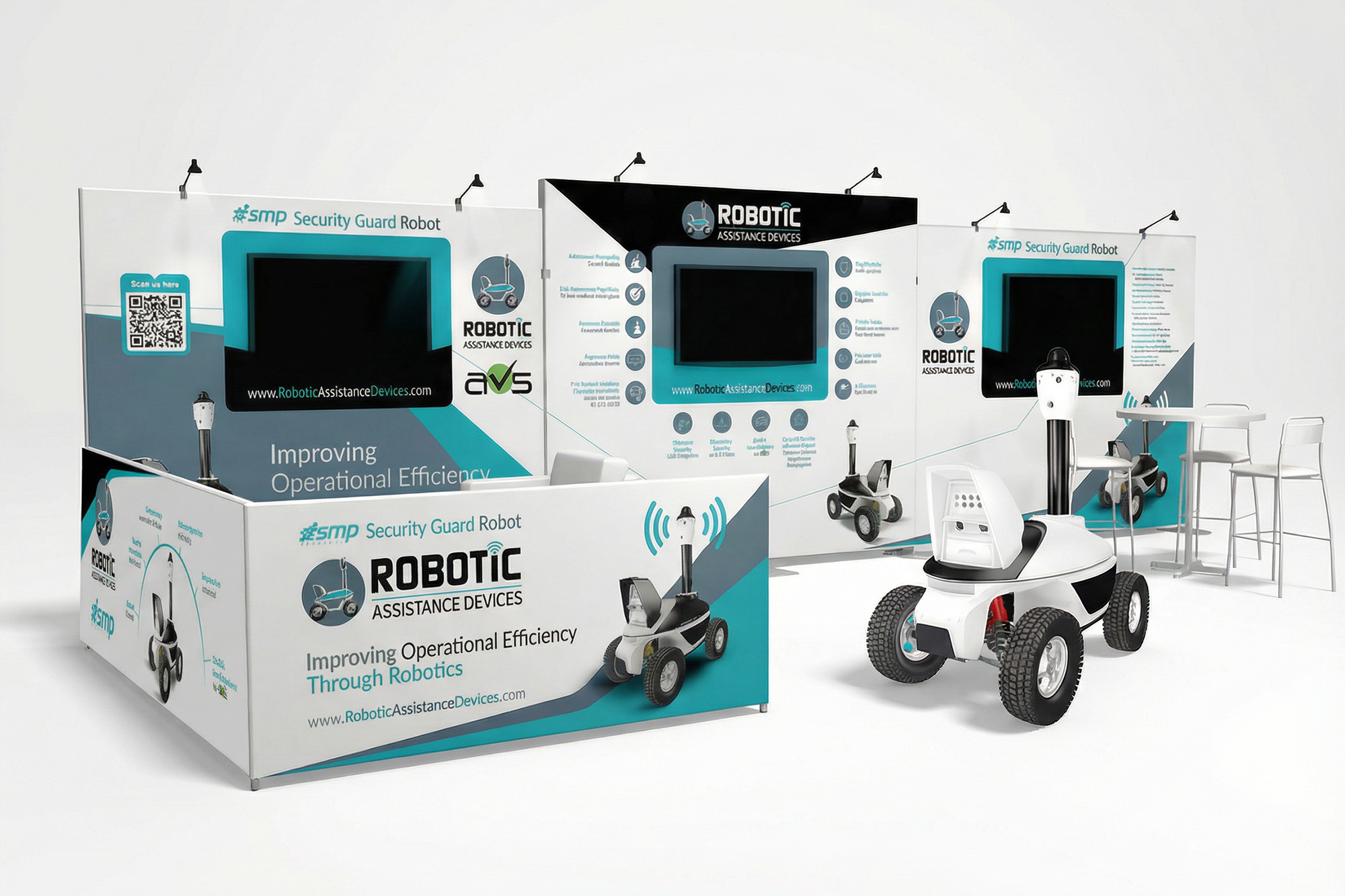 Security Devices Exhibition Booth — Trade Show Display Design booth design branding clean creative design display design environmental branding event branding exhibition graphics graphic design large format marketing graphic modern print professional security devices stand design trade show display