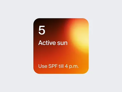 Sun Activity — IOS Widget Challenge animation dailyui ioswidget ui uxui widget