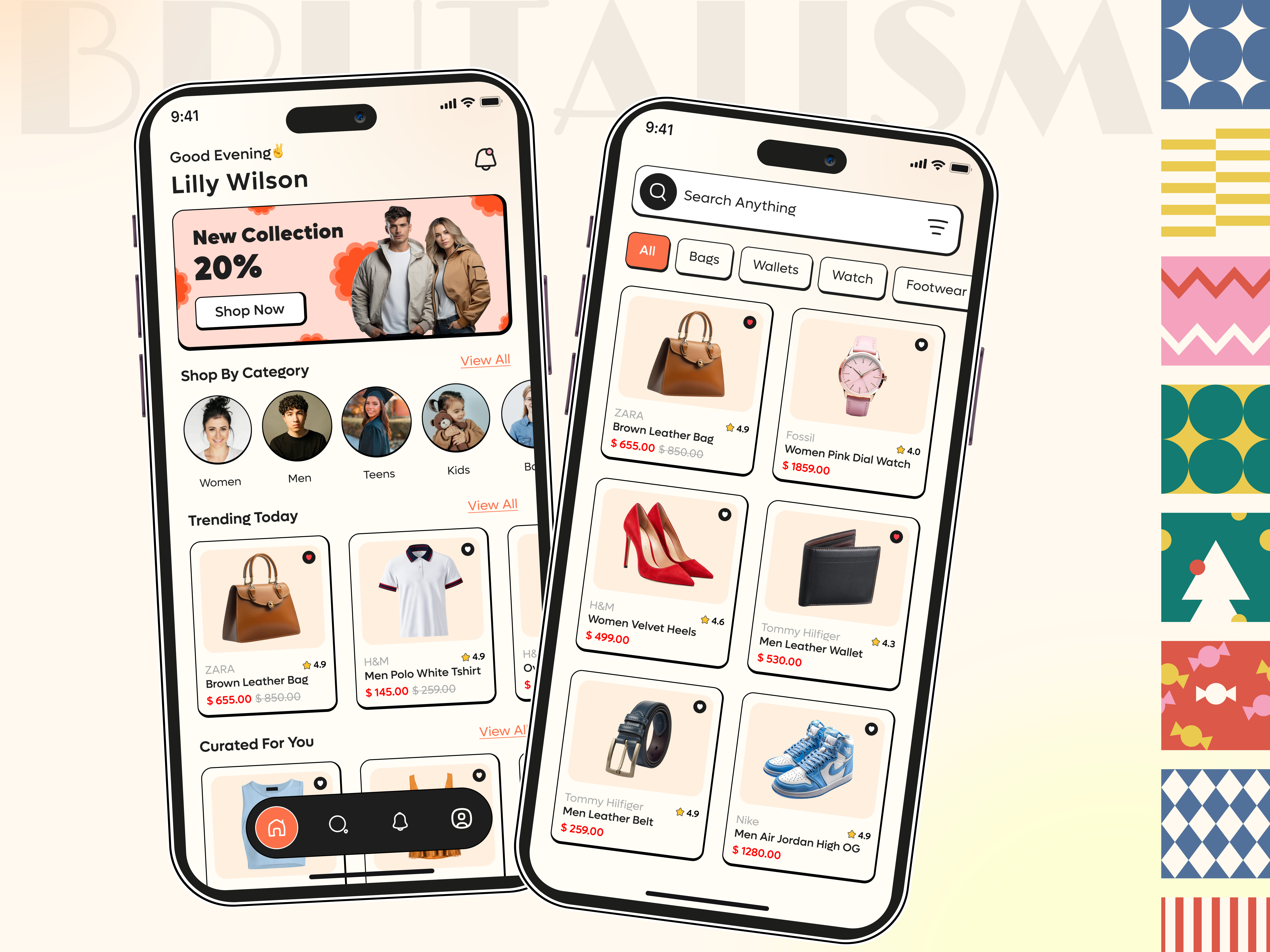 E-Commerce App - Brutalism app design branding brutalism e commerce figma graphic design minimal ui ui ui design