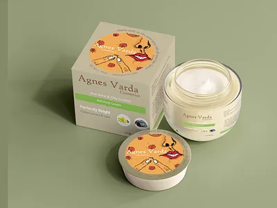 Agnes Varda Packaging Design box design branding cosmetic product design graphic design illustration jar design layout packaging packaging design