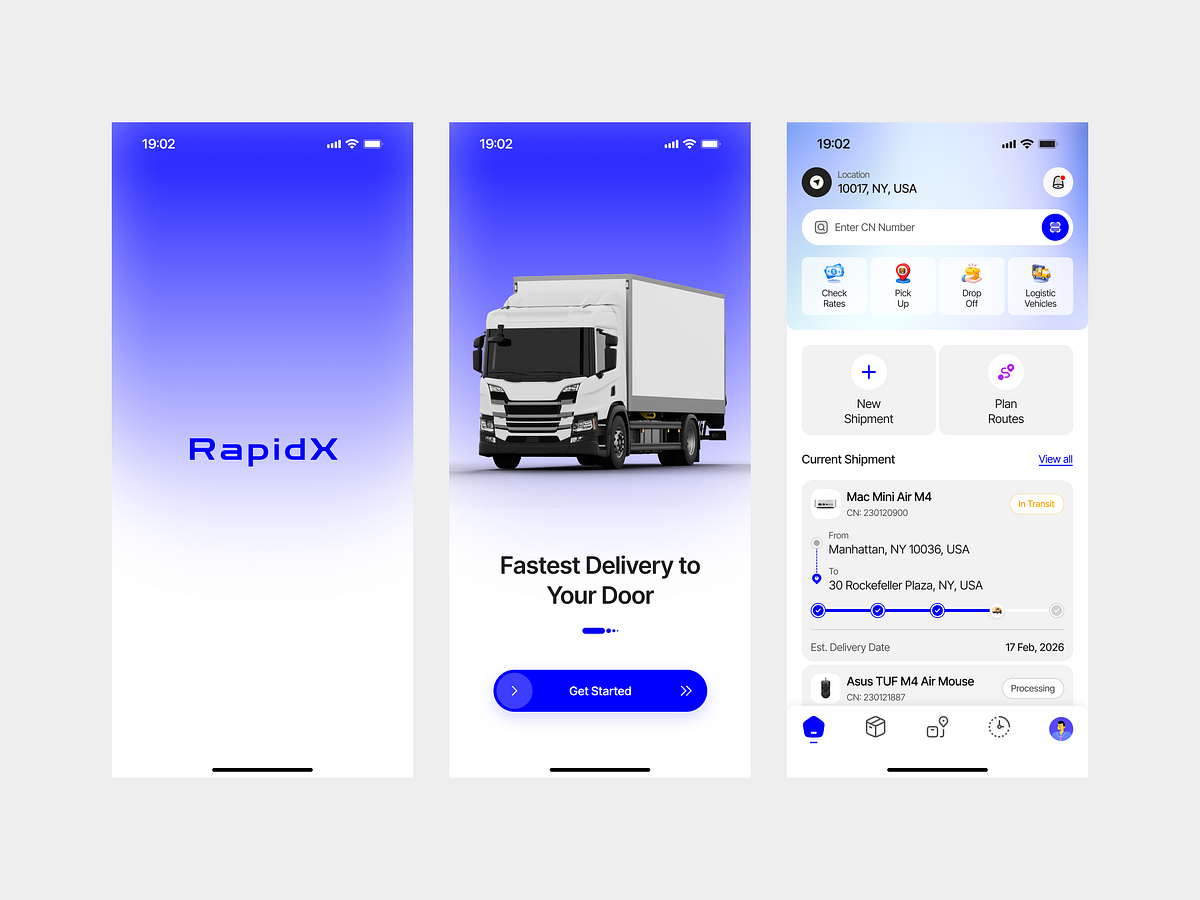 Logistics App UI Design