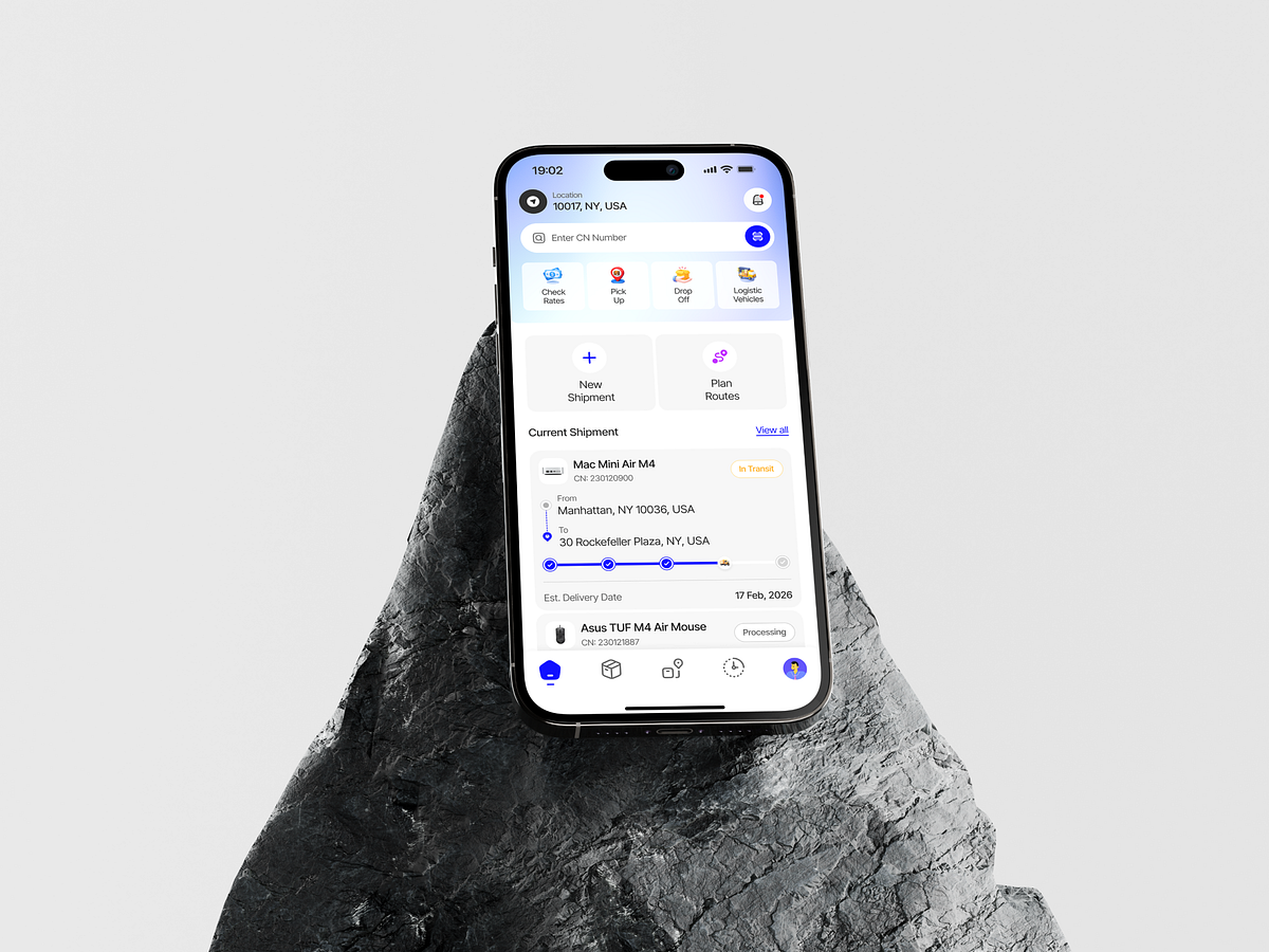 Logistics App UI Design Image 0