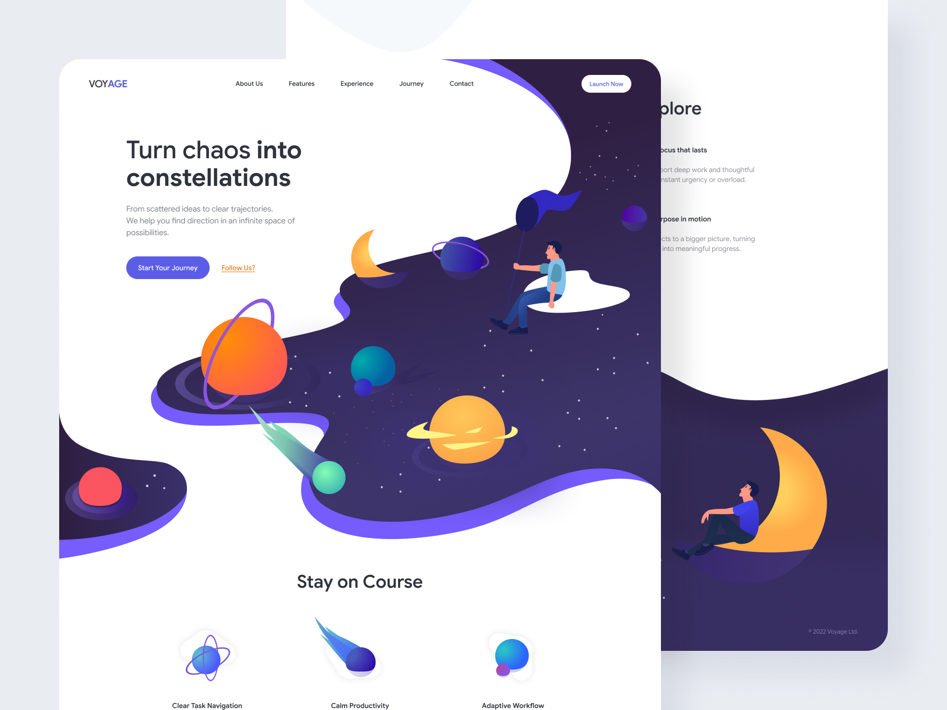 Task Manager Landing Page by Alex Pavlov cloud cosmos design graphic design landing managing minimal minimalism planet productivity projectmanagement site smooth task taskmanagement taskmanager timemanagement universe vector vector landing