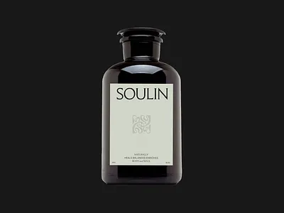SOULIN Brand Identity - Issue 150 brand identity branding elegan green label logo miniaml minimalist monogram packaging packaging design submark supplement wellness