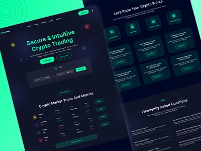 🚀 Secure & Intuitive Crypto Trading Platform | Web3 Fintech UI blockchain crypto crypto app crypto website dark ui dashboard ui data dashboard exchange platform figma design financial website fintech landing page modern ui saas design trading platform ui design ux design web design web3 website design