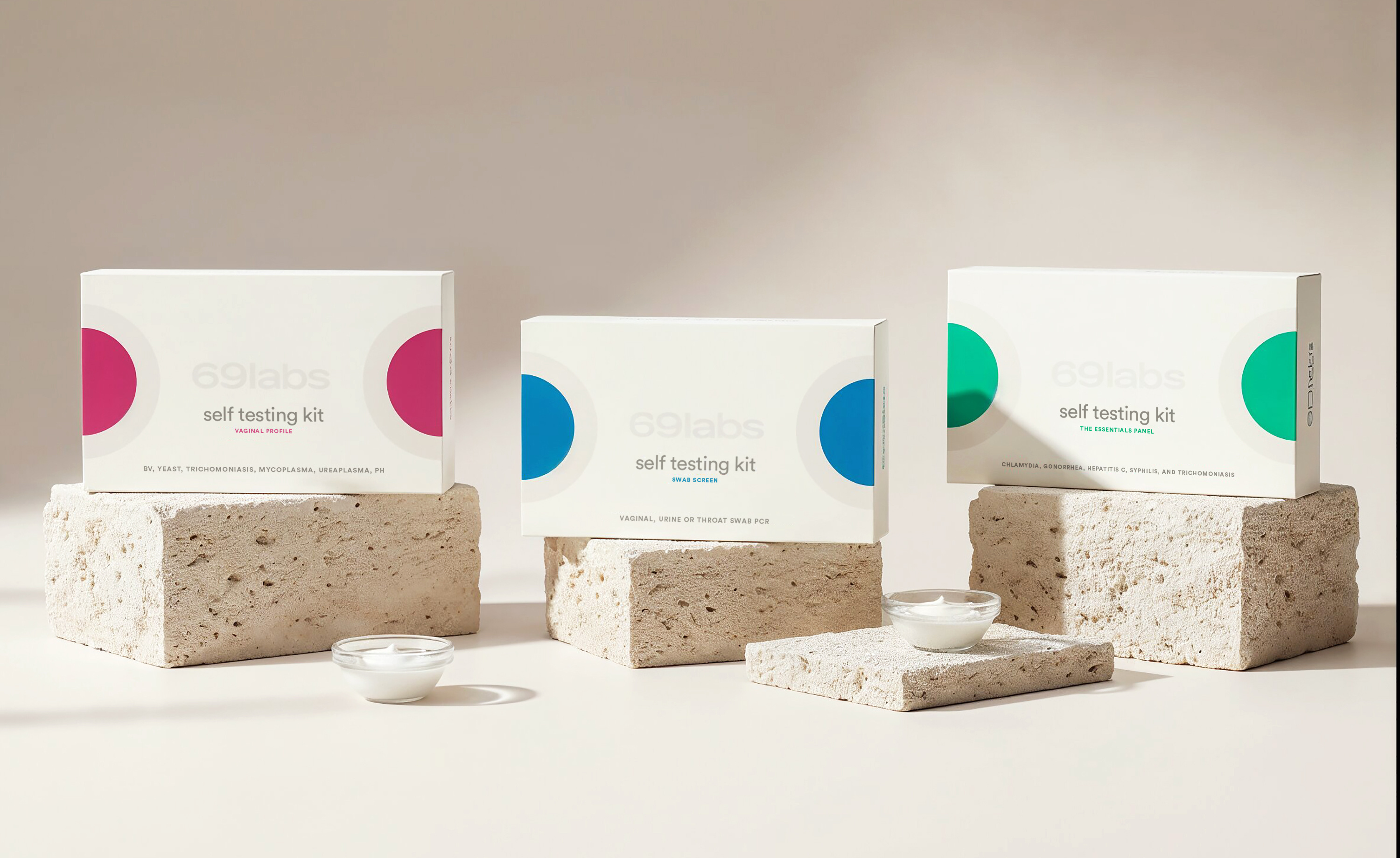 69labs - Logo + Packaging Design Option 3 abstract box packaging health kit health packaging logo logo design modern packaging packaging box packaging design self test self test kit self testing kit