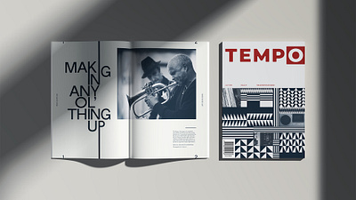 Tempo branding graphic design graphics jazz layout magazine magazine cover pattern typesetting