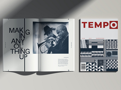 Tempo branding graphic design graphics jazz layout magazine magazine cover pattern typesetting