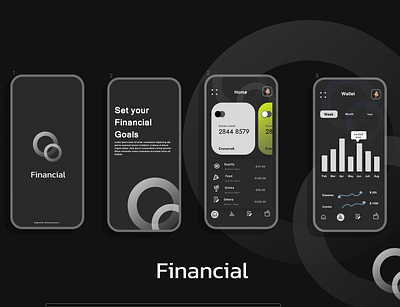 Financial App 3d animation app branding design figma graphic design illustration logo ui ux