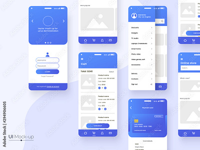 Wireframes payment app by Mhamd Rustom on Dribbble