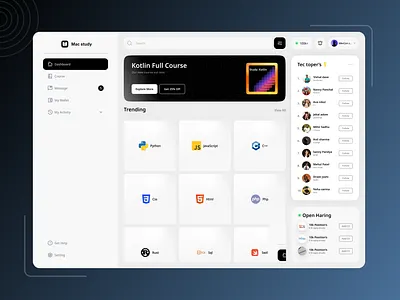 🚀 Study Dashboard UI | Modern EdTech Learning Experience admin dashboard clean dashboard dashboard ui digital product edtech platform education platform figma ui learning app lms dashboard modern dashboard product design saas dashboard startup saas tech platform ui ux user experience user interface ux case study web app design web application