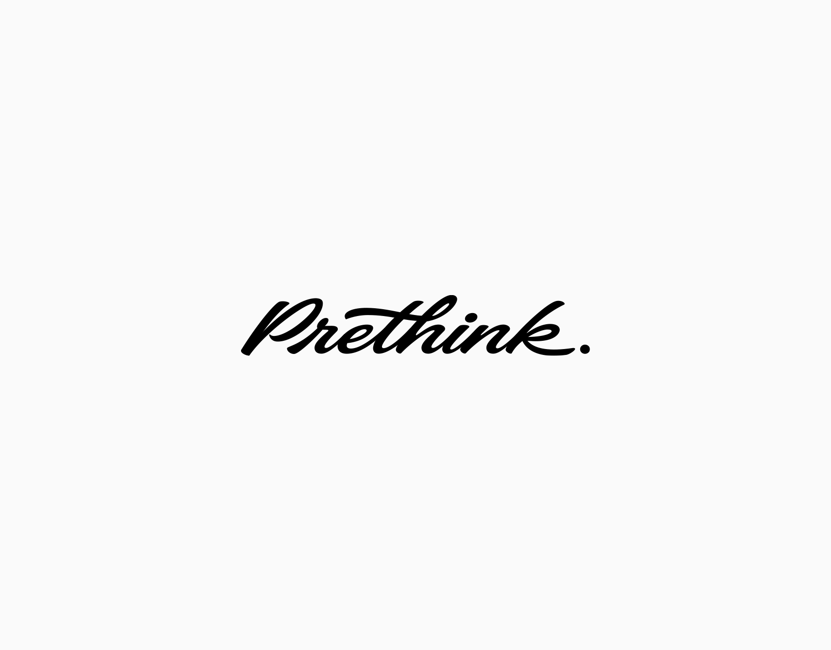 Prethink Wordmark branding lettering typography