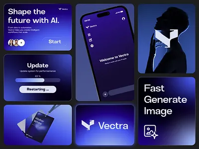 Vectra - AI Platform App Case Study artificial intelligence brand brand design branding clean digital graphic design internet logo logo design mobile modern technology ui uidesign ux uxdesign