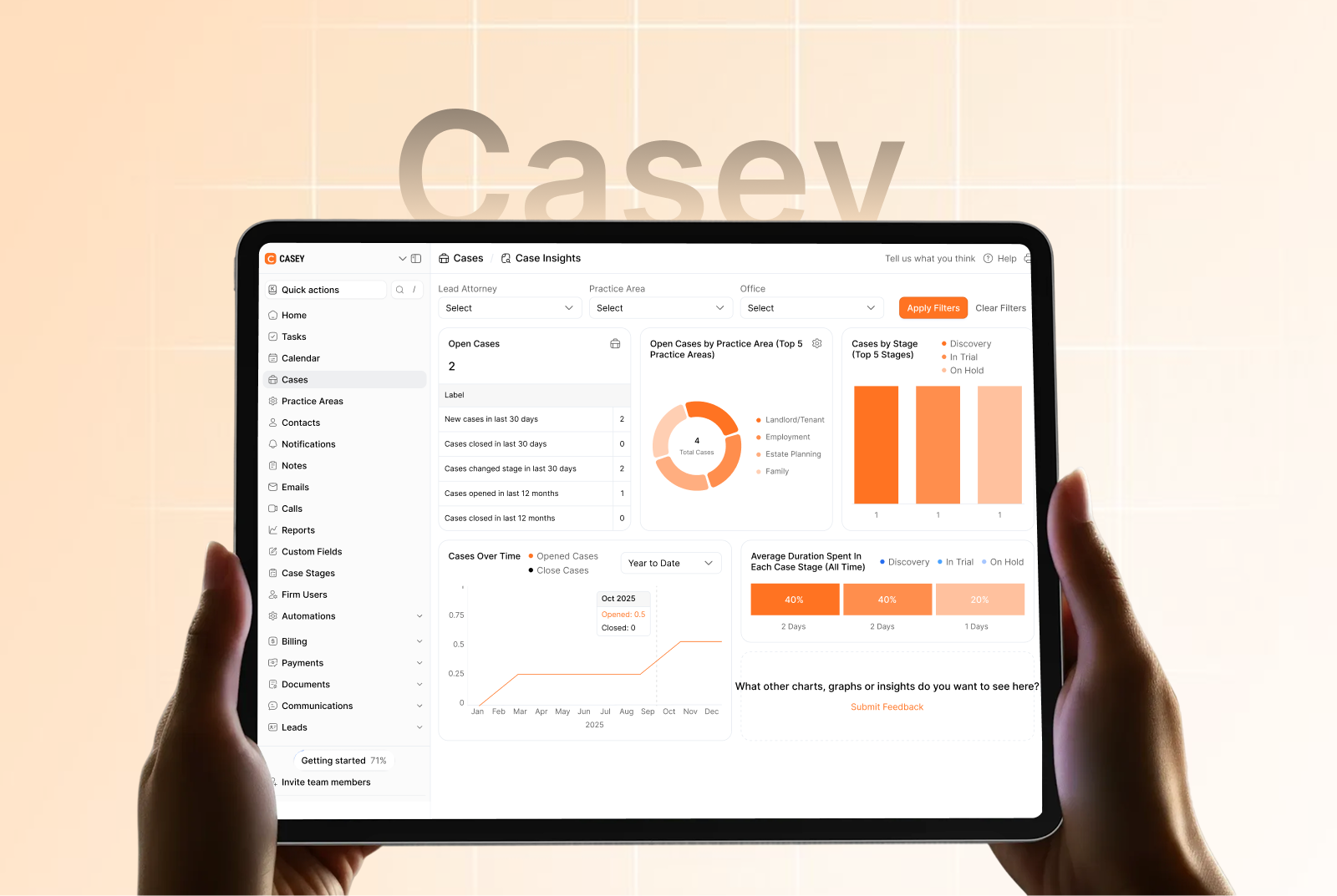 CASEY — Legal Case Management Dashboard adminpanel casemanagement cleandesign dashboard dashboardui moderndesign productdesign saas saasdesign uidashboard uiux userexperience uxdesign webapp webdesign