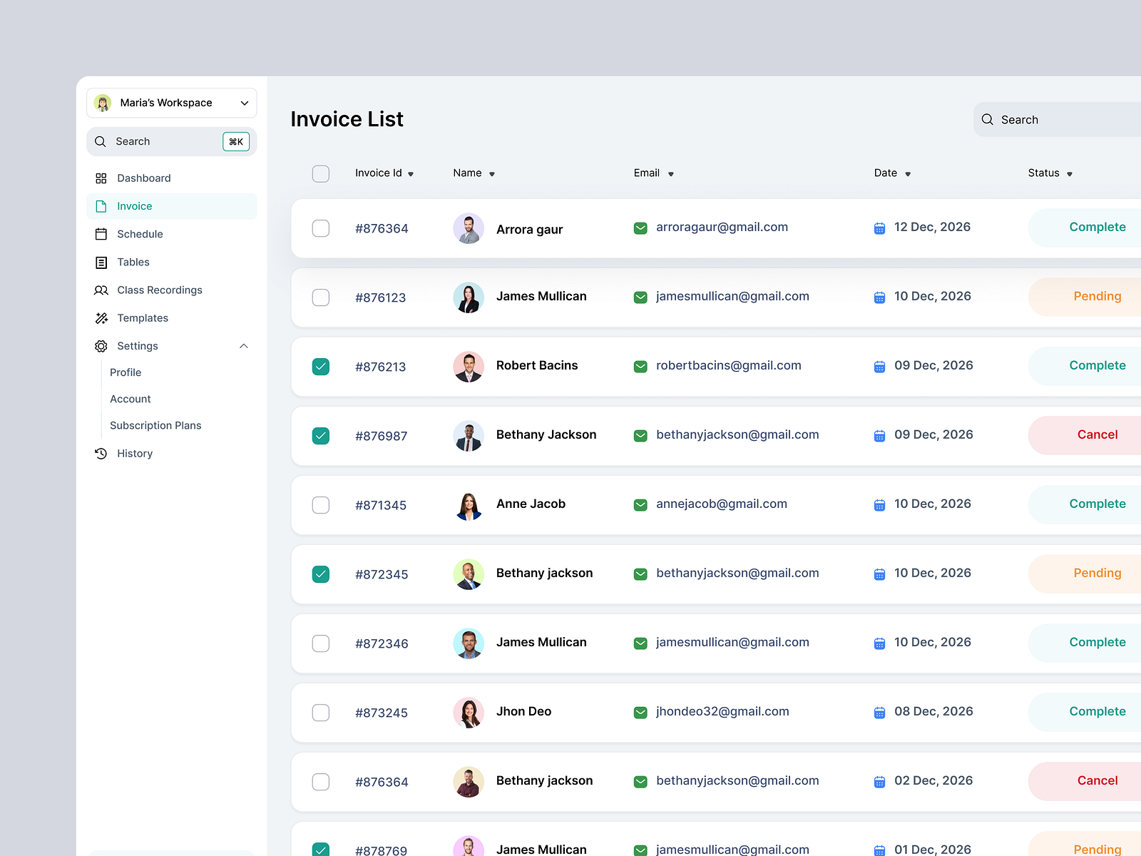 Invoice & Task Dashboard SaaS Product by Airzon Agency on Dribbble