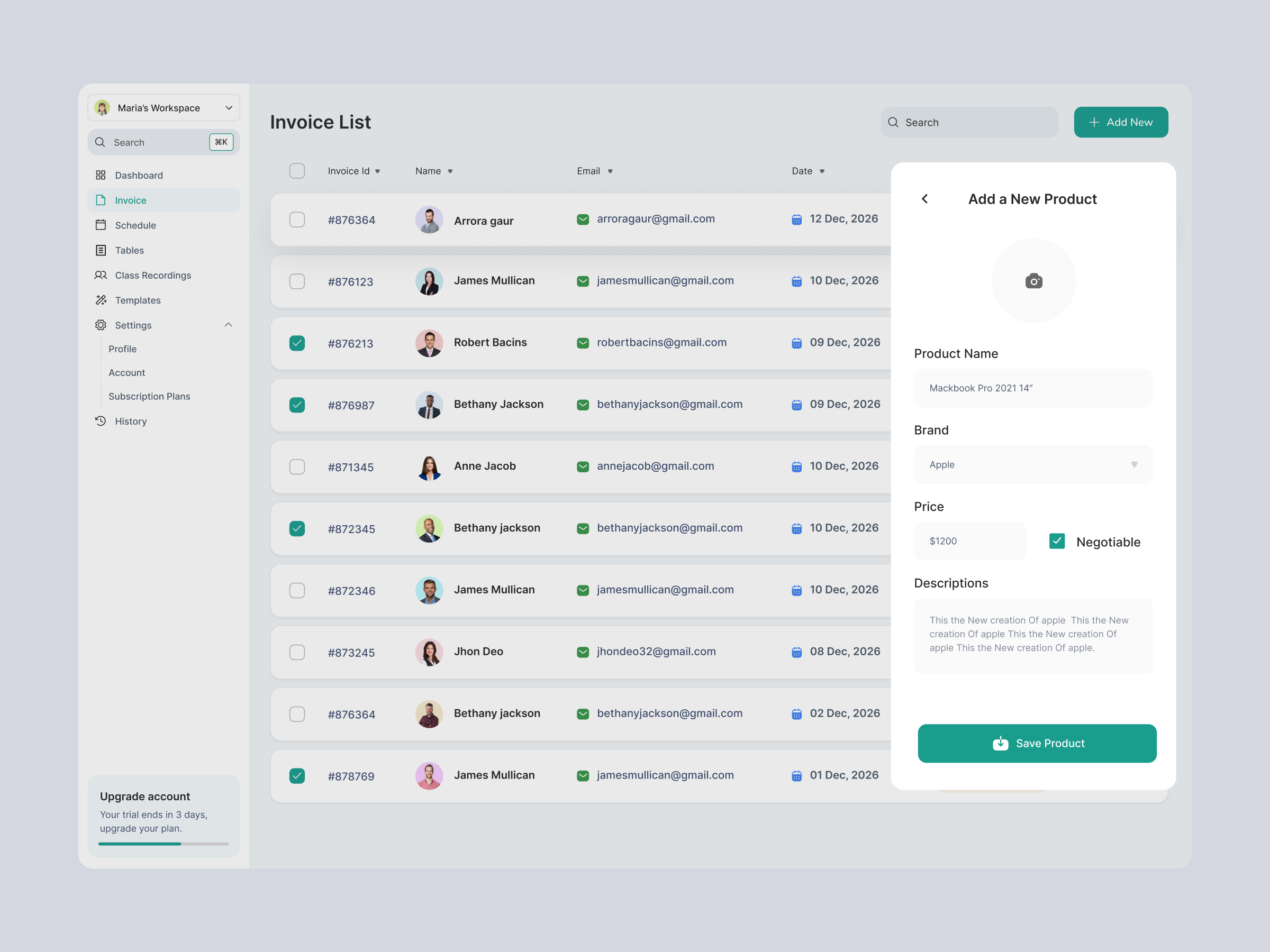 Invoice & Task Dashboard SaaS Product by Airzon Agency on Dribbble
