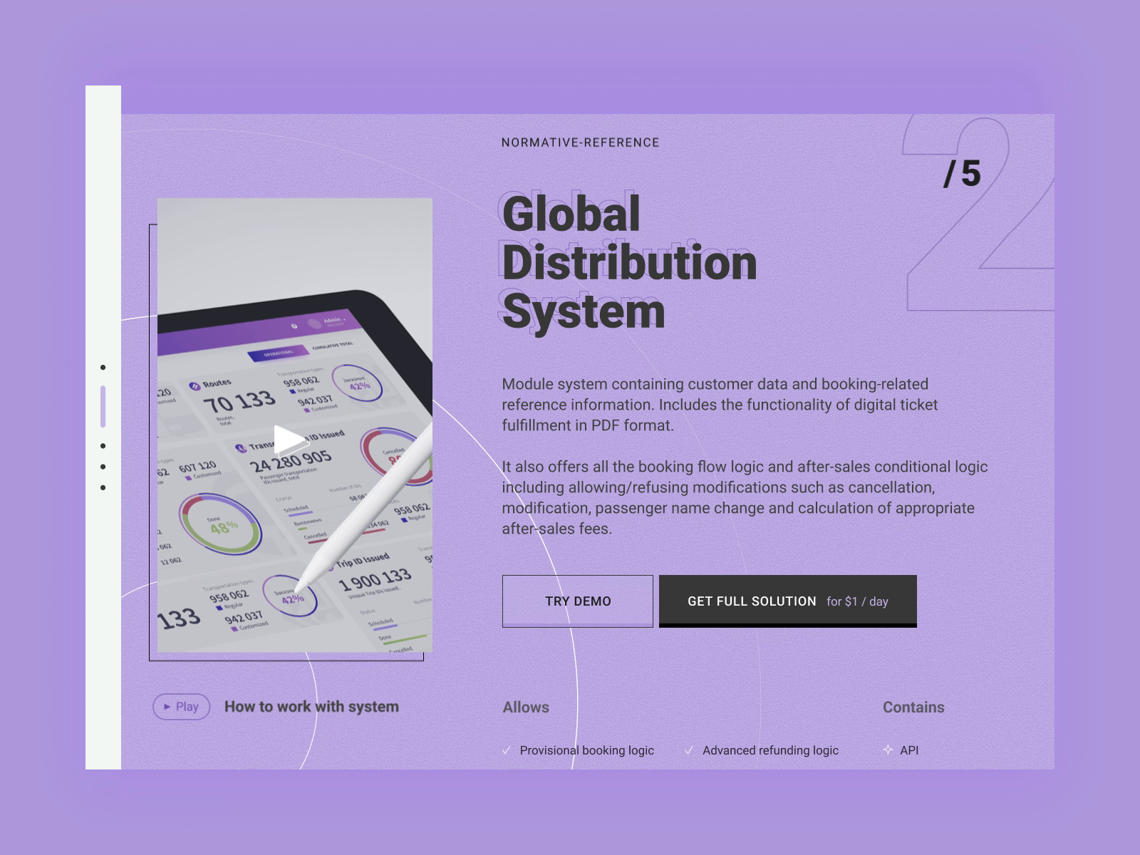 Example of Transport B2B Solution UI Animation