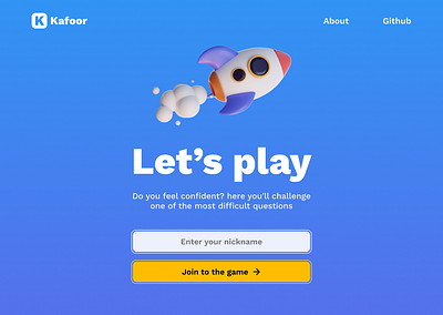 Kafoor - Design of a Kahoot clone ui