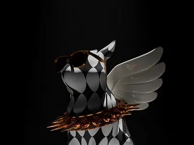 Lucky Gets Wings – Full CGI Character Brand Asset 3d art direction blender brand asset branding cgi character art character design cycles lighting lookdev rendering shading