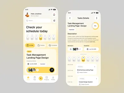 Daily Planner Mobile App app interface calendar app clean design daily planner dashboard design design veli digital planner minimal ui mobile app mobile app design modern app planner app productivity productivity app schedule app task planning time management to do app ui design ux design