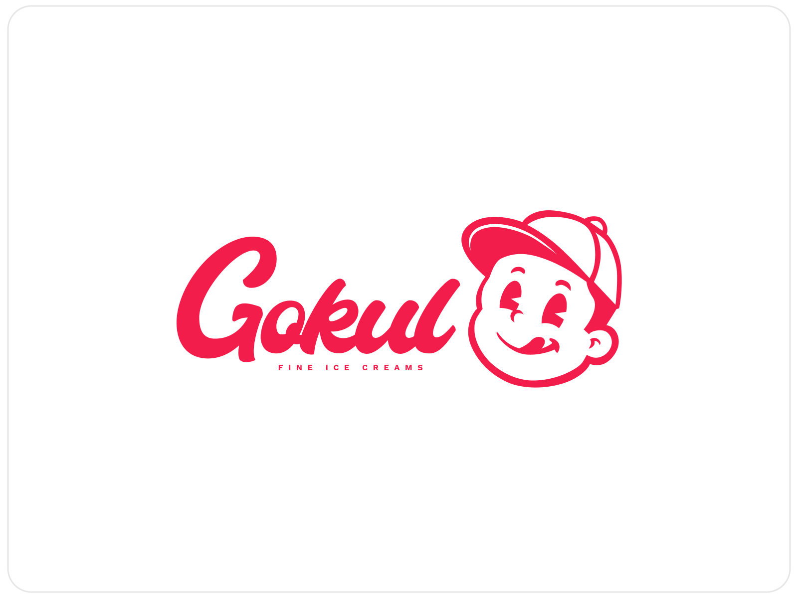 Gokul - ice cream logo design ice cream inspiration logo mark print