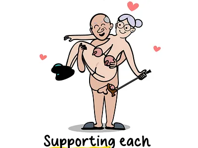 Love is... card downsign funny graphic design illustration sam omo valentines day